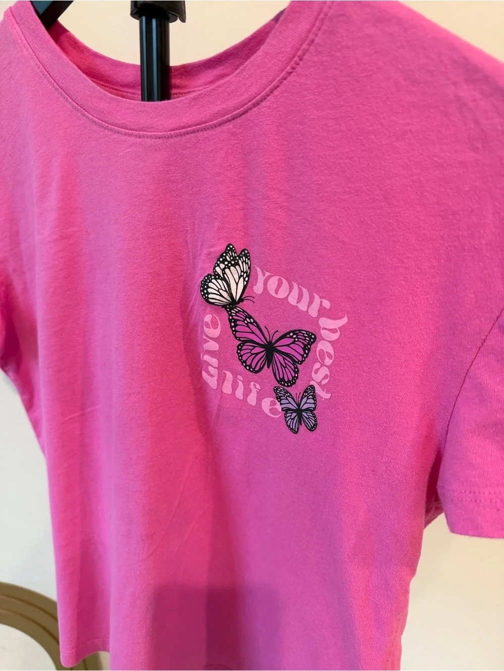 GAP Girls' Hot Pink Butterfly Graphic Tee